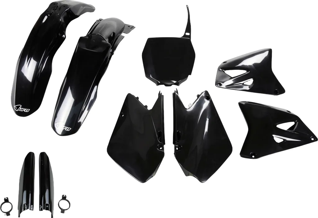 Ensemble de plastiques moto noir UFO pour Suzuki RM 125/250 01-10