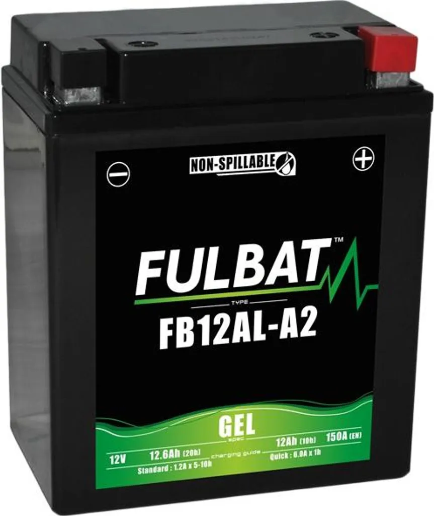 Batterie pour Moto et Scooter 12V 12Ah YB12AL-A2 - Démarrage Fiable au GEL