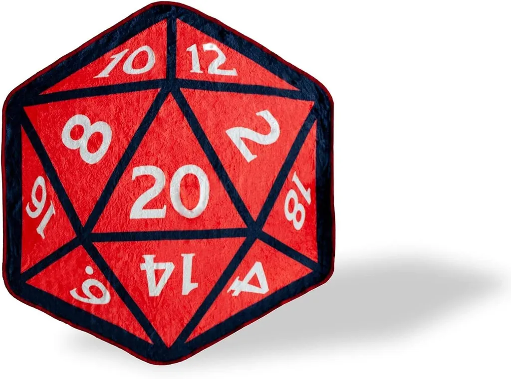Plaid Dungeons & Dragons D20 en flanelle douce - Couverture de lit