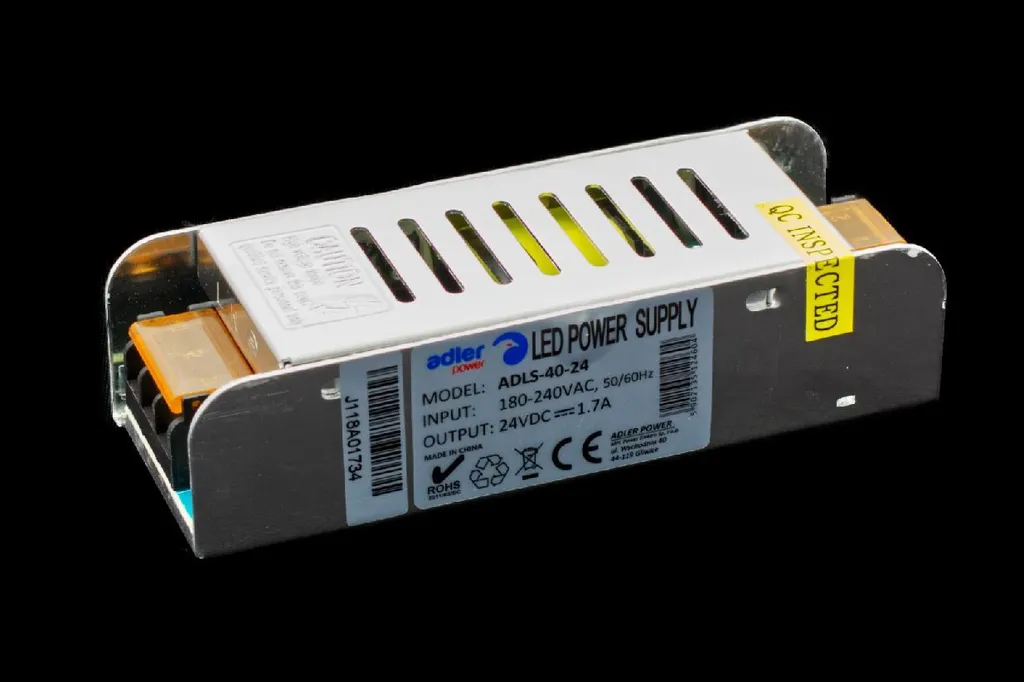 Alimentation ADLS-40-24 ADLER Slim 24V 1,7A avec Boîtier Métallique Résistant