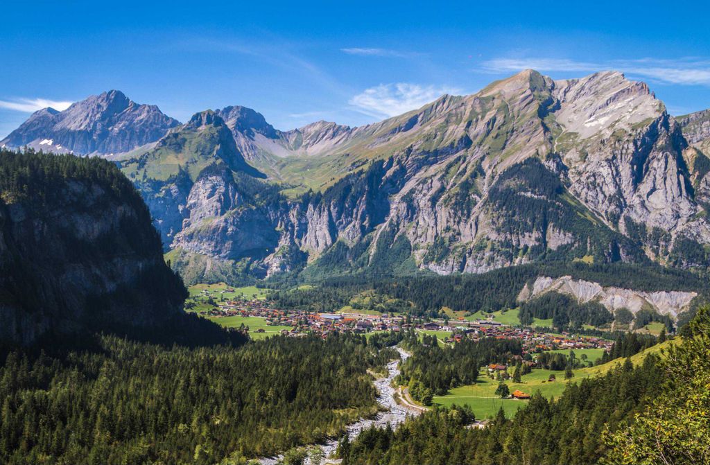 hansepuzzle 28084 - Berg-Panorama Puzzle, 500 Teile, Natur, 46,0 x 30,0cm mit hochwertiger Aufbewahrung, Kartonbox und wiederverschließbarem Beutel