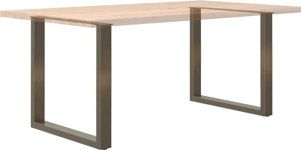 Set 2 Gambe per Tavolo Design a U 90 cm Acciaio Naturale Professionale - 8