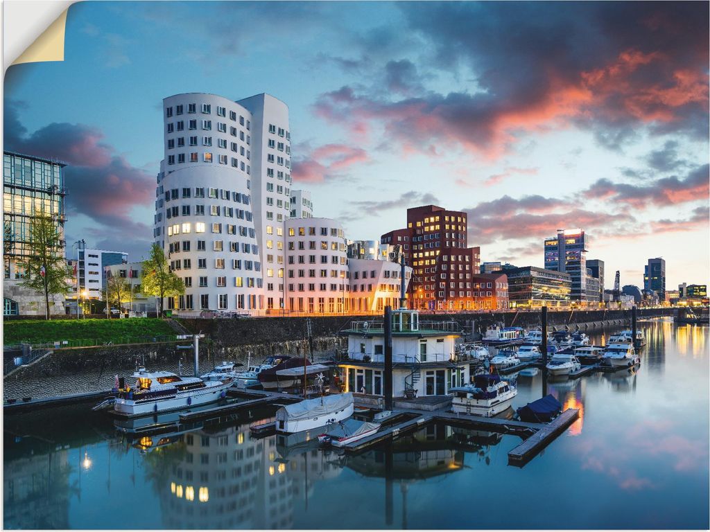 ARTland Wandbild, selbstklebend Düsseldorf Medienhafen Größe: 60x45 cm