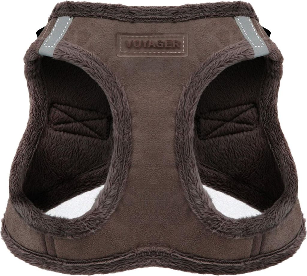 Voyager Step-In Plüsch-Hundegeschirr by Best Pet Supplies - Step-In-Westengeschirr für kleine und mittelgroße Hunde, Weicher Plüsch, Schokolade...