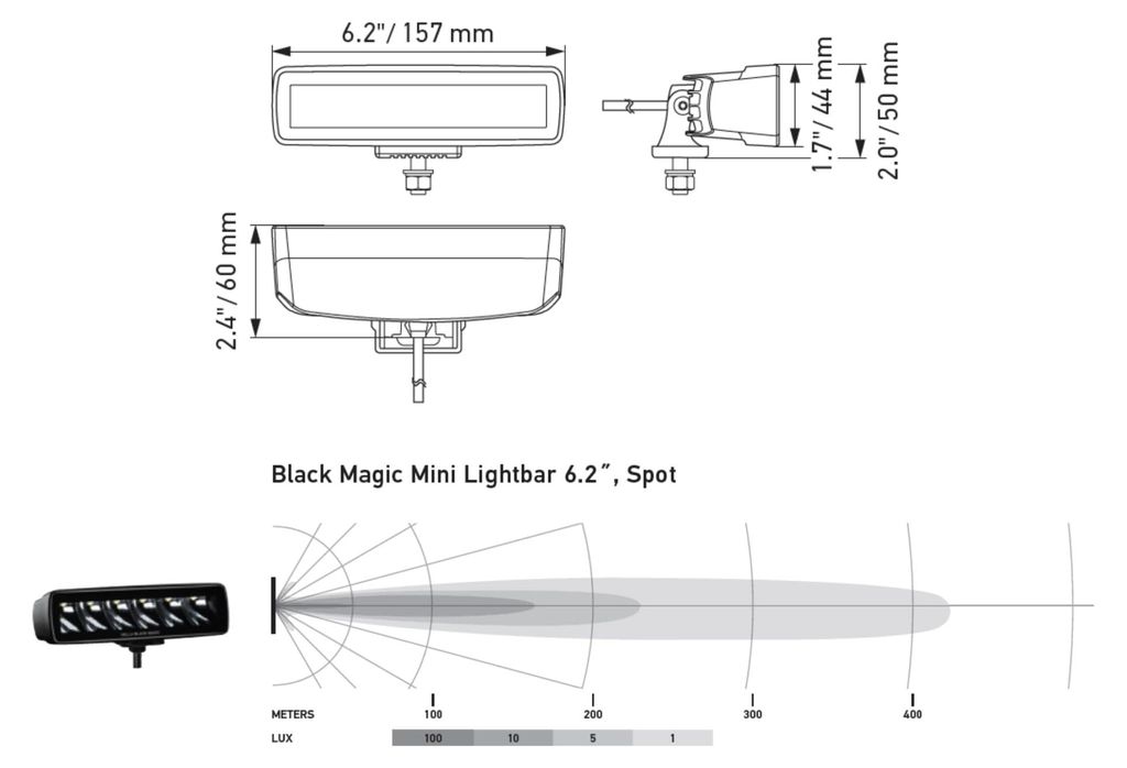 HELLA mistlamp 1FB 358 176-211, afmetingen: 157mm x 50mm x Productafbeelding 