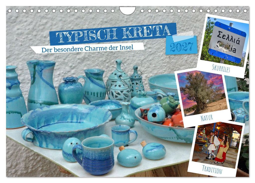 Typisch Kreta (Wandkalender 2027 DIN A4 quer), CALVENDO Monatskalender