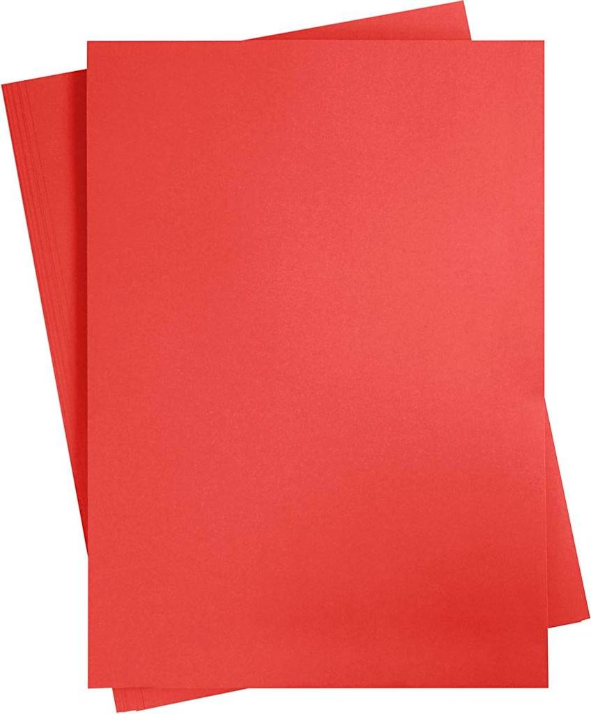 Creativ Company farbiger Karton, A2, Blatt 420 x 594 mm, 180 g, rot, 10 Blatt 1 Karton