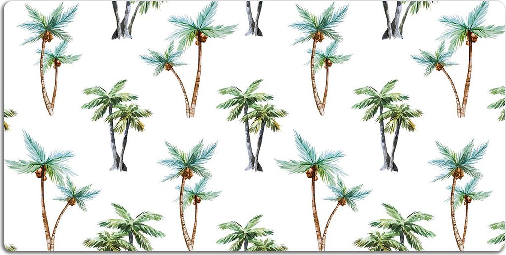Schreibtischmatte Tischunterlage 120x60 cm Mauspad - Palmmuster
