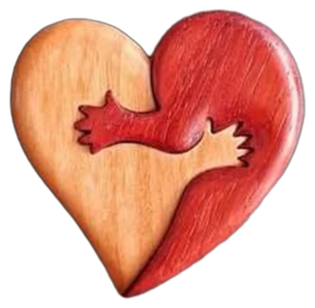 Valentinstags-Taschenherz aus Holz, Mini-Herzen zum Umarmen, Erinnerungsstück mit Karte, romantisches Geschenk für Paare, Familie, Freunde und Ve...