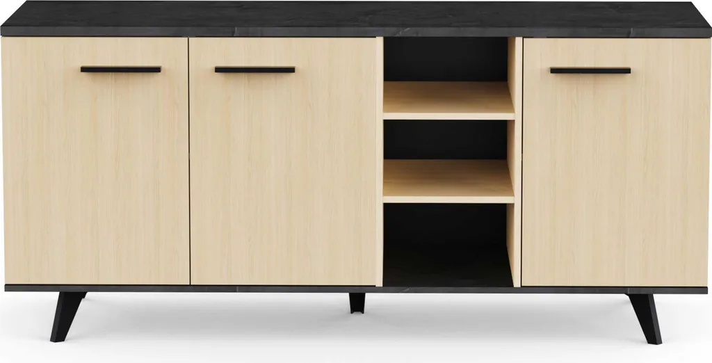 Buffet Bas Kent 160 cm pour Rangement Vaisselle - Salon et Salle à Manger