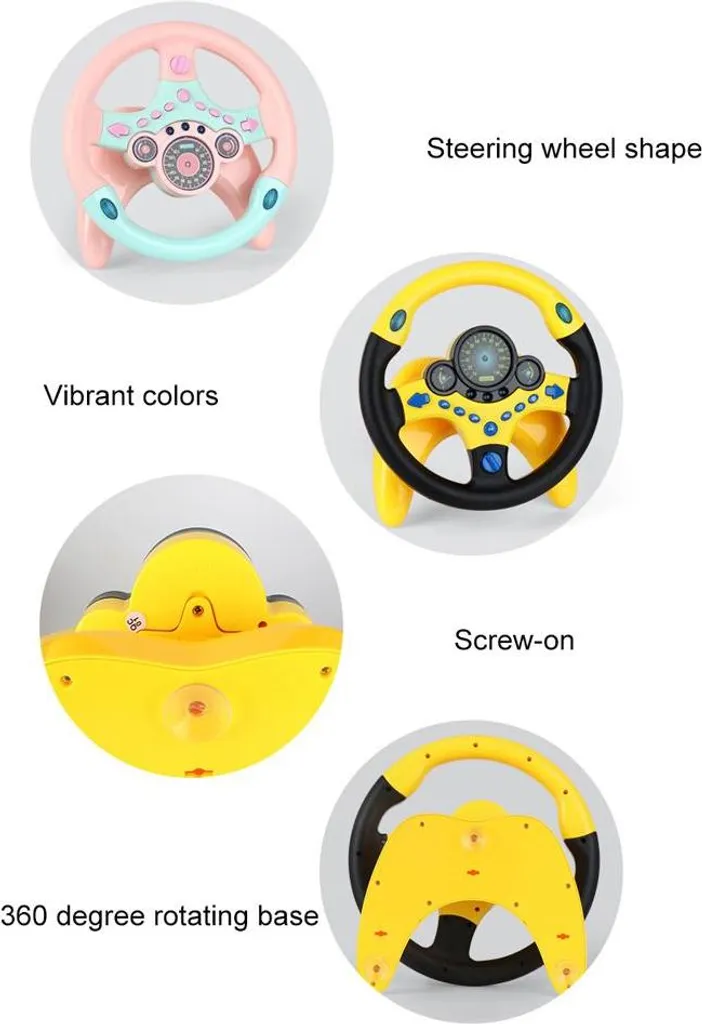 Set de jouets de volant pour enfants simulation de conduite éducatif