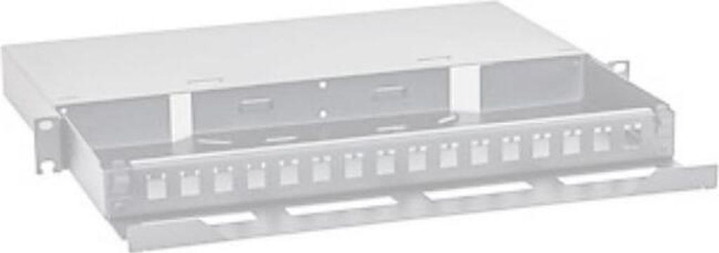 Ausziehbares 19" LWL-Gehäuse, 1 HE, 16x LC-D, Rackmount