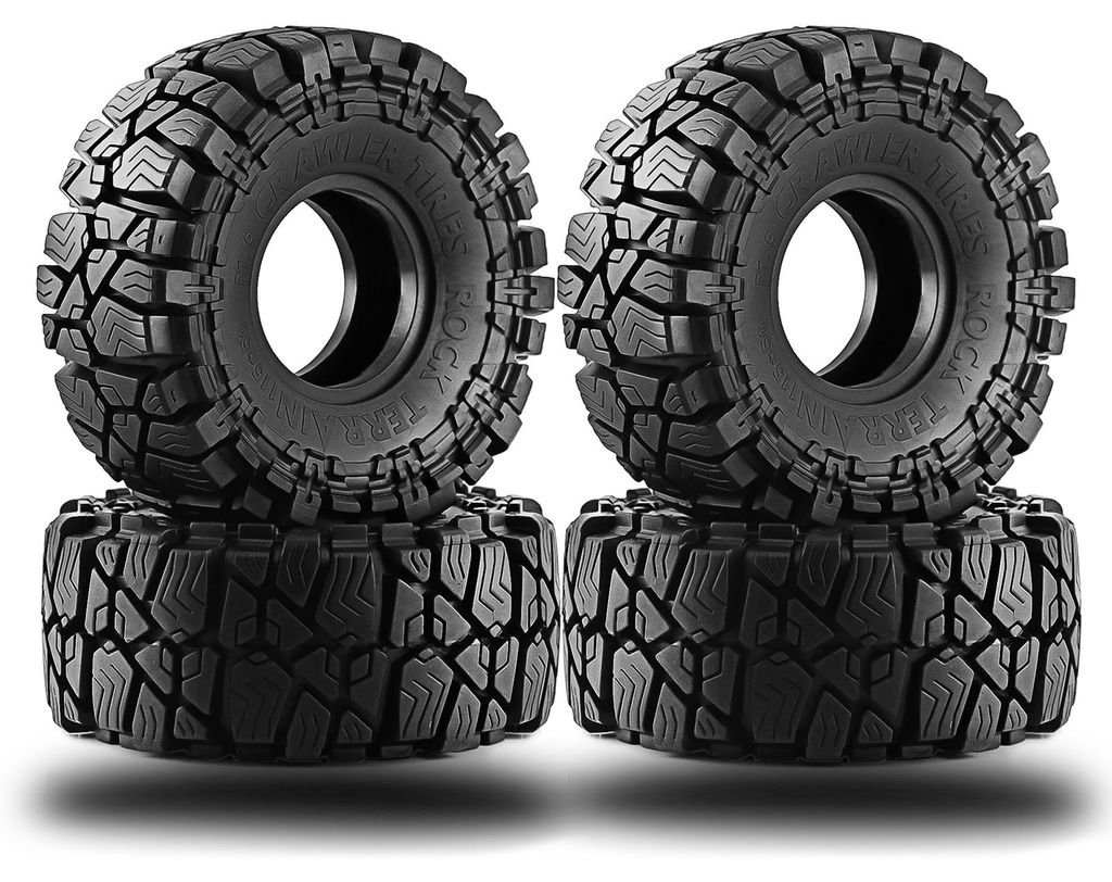 4 Stueck 1,9-Zoll-Radreifen, supergross, 115 x 45 mm, Ersatz fuer TRAX4 Axial SCX10 90046 Capra RBX10 1:10 ferngesteuertes Auto