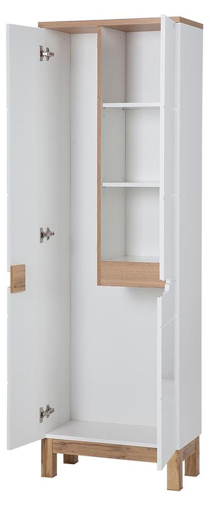 Badschrank Hochschrank Schrank Aufbewahrung Badezimmer Weiß Bad Badmöbel 60cm