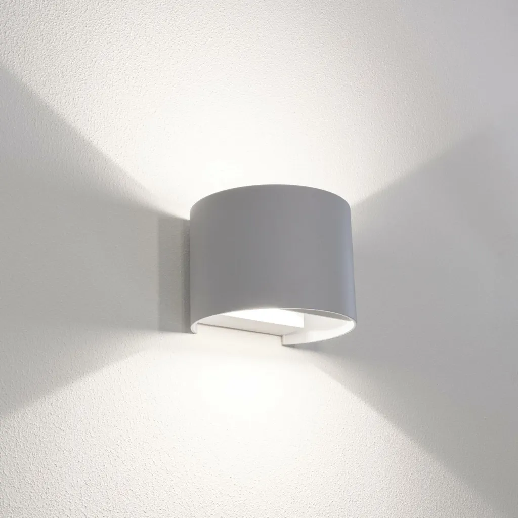 Applique extérieur LED IP65 double faisceau CCT 3 couleurs 10W gris mat