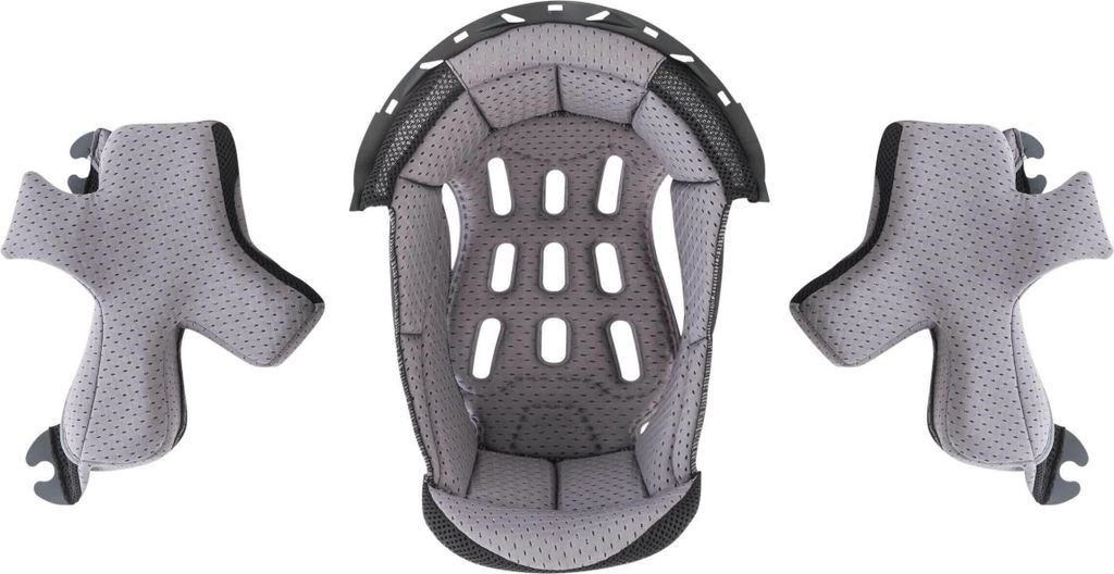 Schwarzes/Graues ACERBIS Helminnenfutter für STEEL CARBON/X-PRO VTR Helm Größe S