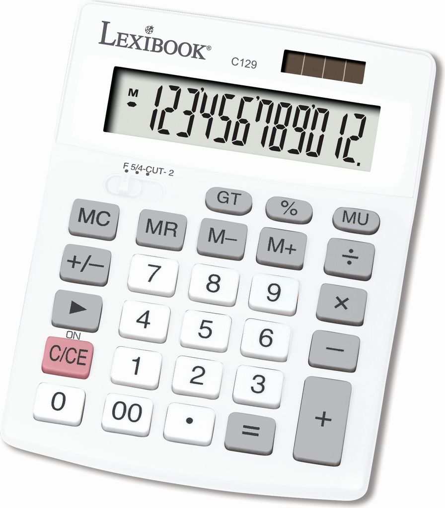 Lexibook 12 Lokal -Taschenrechner -Solar mit Akku
