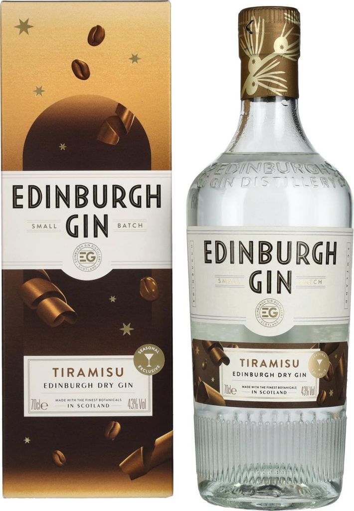 Edinburgh TIRAMISU Dry Gin 43% Vol. 0,7l in Geschenkbox