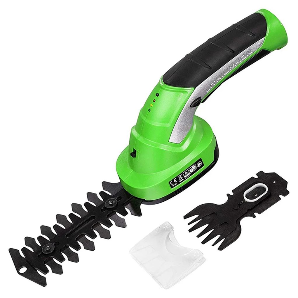 2 in 1 Akku-Grasschere, Heckenschere, elektrische Astschere mit drehbarem Griff für saubere Rasenkanten Strauch in perfekter Form