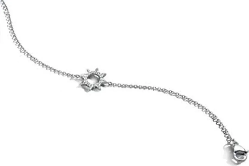 Bracciale Victoria Solare Argento e Pietre Bianche | Gioiello Trendy