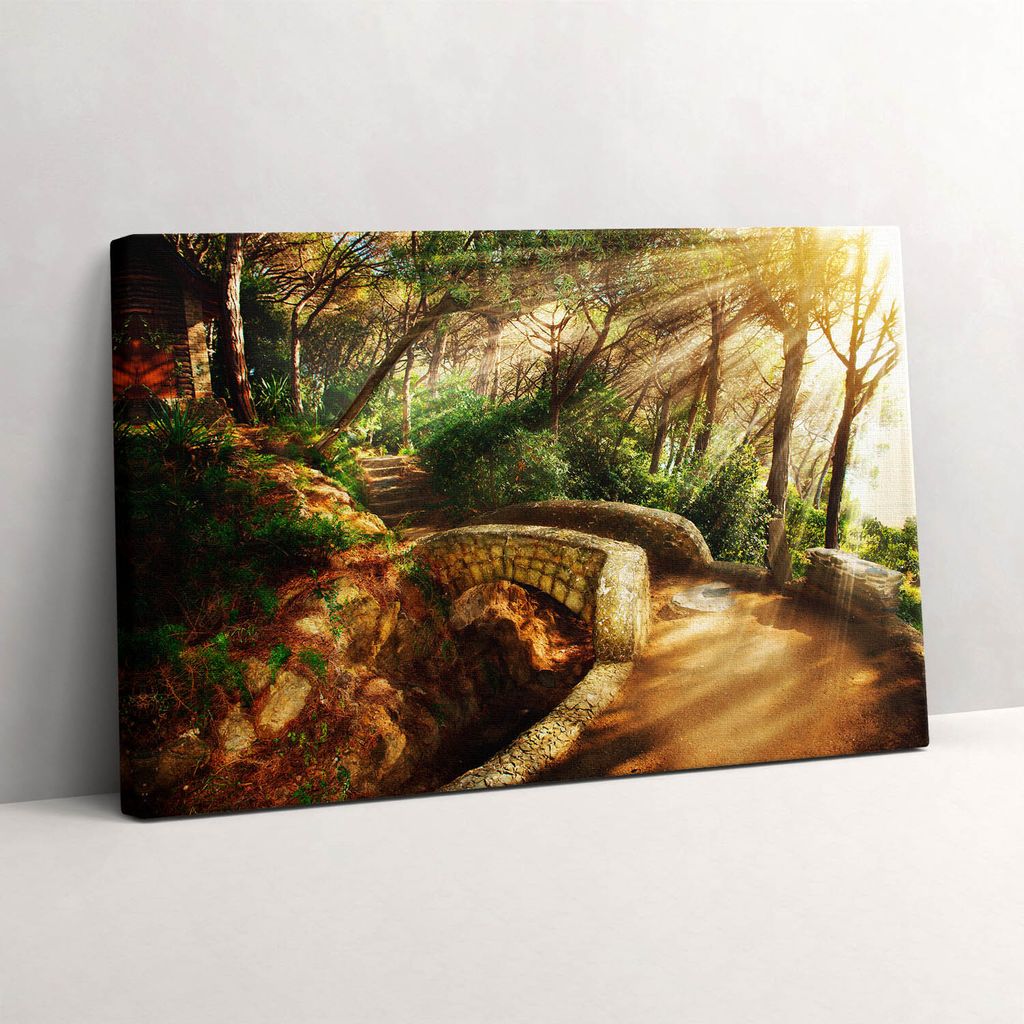 Antike Steinbrücke – Leinwandbild Wandbild – 60x40 cm – Leinwandbilder – Wandbilder – Schlafzimmer – Flur