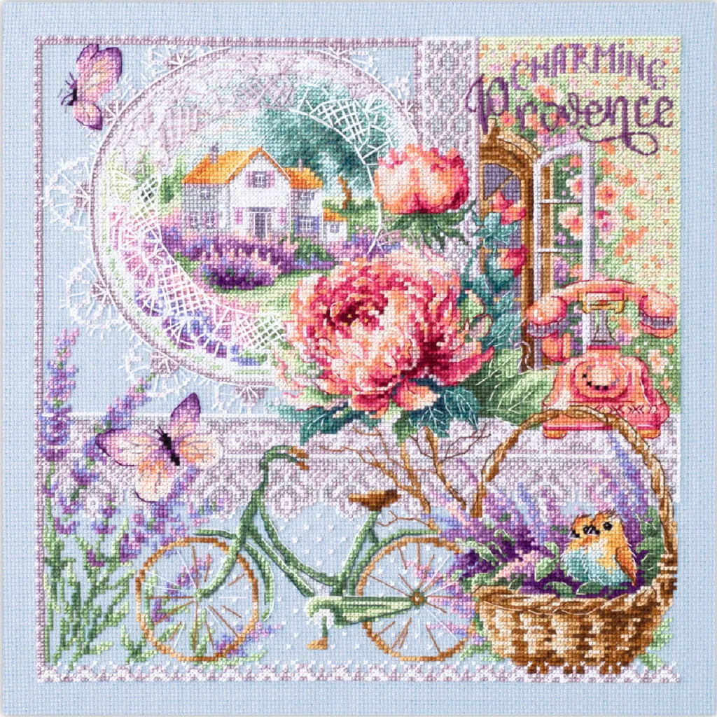 Kit Point de Croix Magic Needle : Activité Zen et Déco Sud 26x26cm