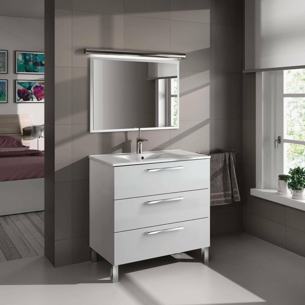 ONDEE ZEN – PALLAS Badunterschrank – 80 cm – Weiß – Produktbild 