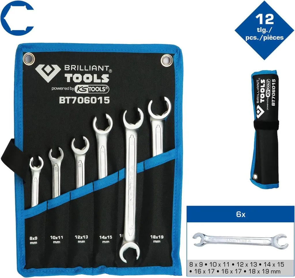 Clés pour câbles anti-ripage pour débloquer les écrous grippés 6pcs