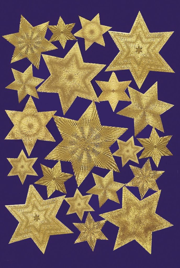 HERMA Weihnachts Sticker DECOR "Sterne" Gravurfolie 1 Blatt à 20 Sticker