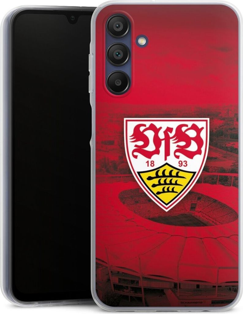 DeinDesign Handyhülle für Samsung Galaxy A15 5G Silikon Hülle Case Smartphone Schutzhülle Offizielles Lizenzprodukt Stadion VfB Stuttgart