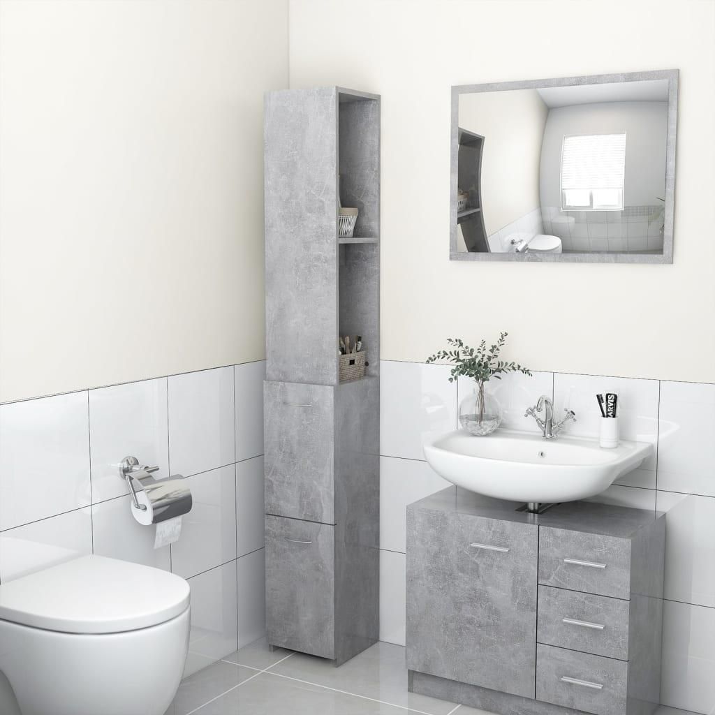 vidaXL Koupelnová skříňka Concrete Grey 25x26,5x170 cm Obrázek produktu 