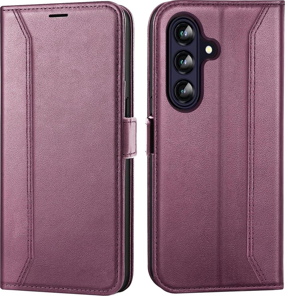Handyhülle für Samsung Galaxy A57 5G Hülle Flip Case klappbare Tasche Schutzhülle, Brombeere