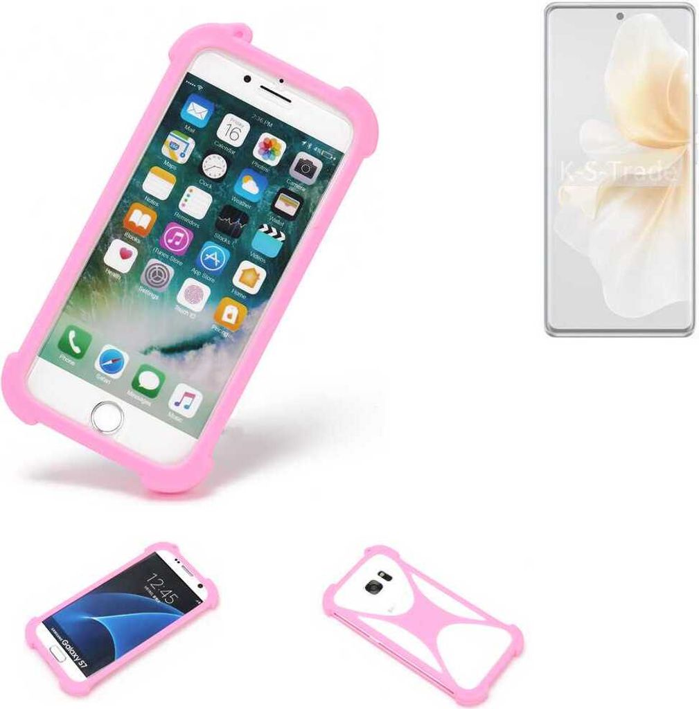 K-S-Trade Handy Hülle kompatibel mit Vivo V40 Lite 5G Schutz Hülle Bumper Silikon Schutz Hülle Cover Case Silikoncase Silikonbumper TPU Softcase
