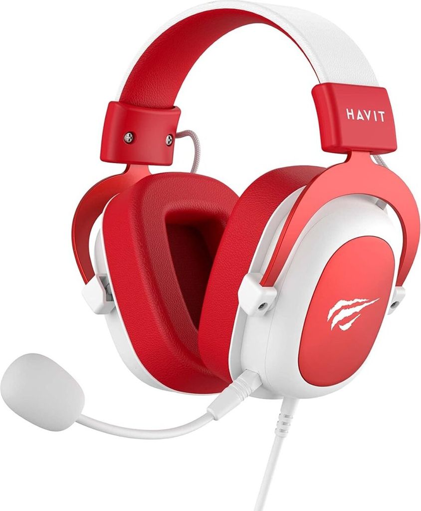 Havit H2002d Gaming-Kopfhörer Weiß  rot Produktbild 
