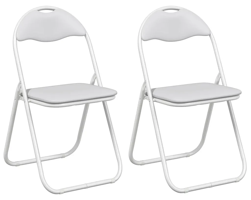Lot de 2 Chaises Pliantes Bicolores Design Moderne et Assise Confort