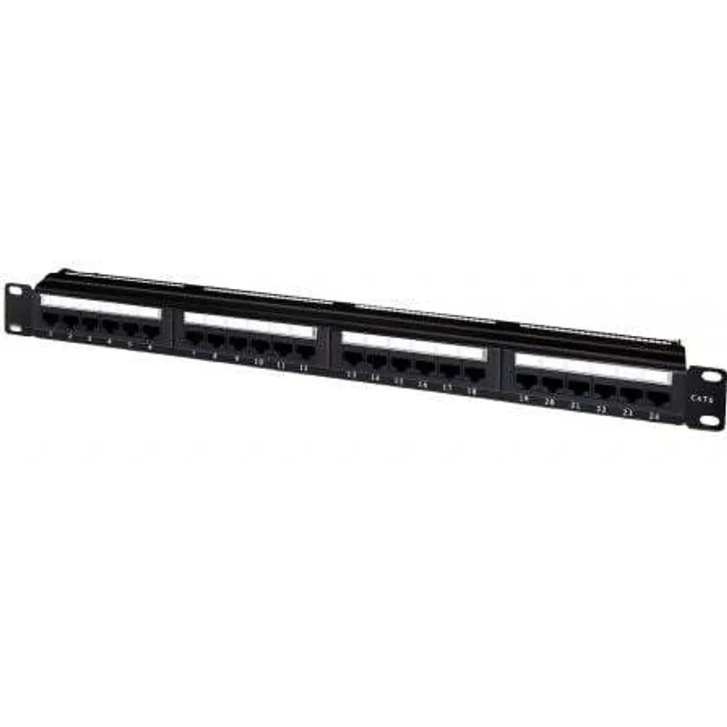 Aisens A141-0308 Patch Panel 24 Ports Cat.6 UTP Hauteur 1U Noir