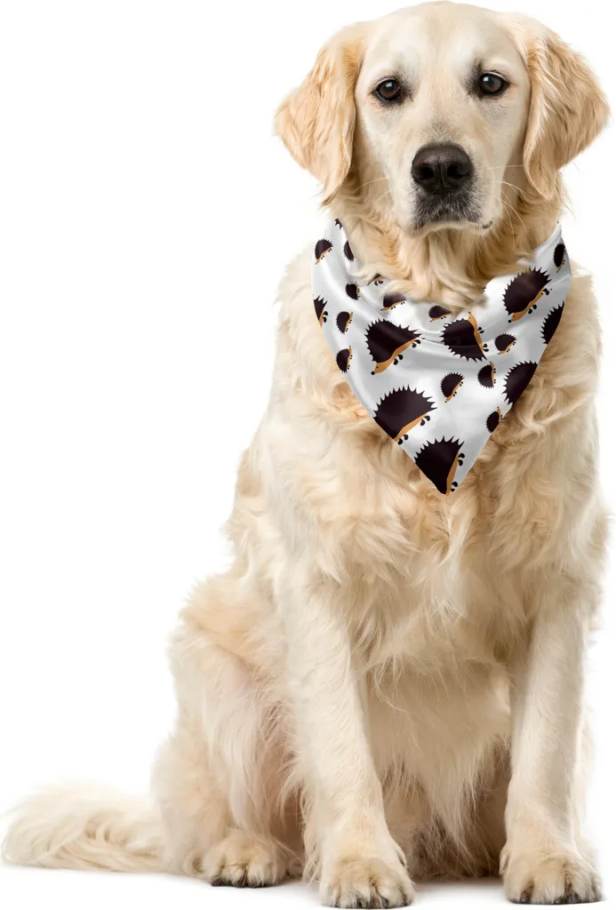Bandana Lavabile ABAKUHAUS 55x55 per Cani - Tema Riccio Porcupine