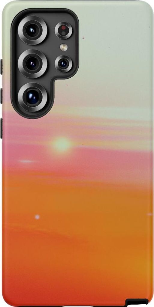 Abstraktes Sonnenuntergangs-Design – Hülle Kompatibel mit Galaxy S25 Ultra