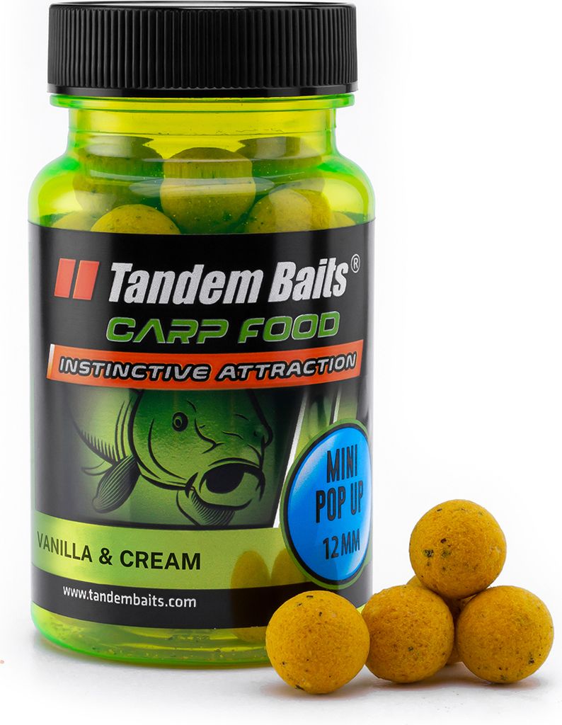Tandem Baits Carp Food Perfection Mini Pop-Up Vanille & Sahne, Karpfen-Pop-Ups, Karpfen Angeln ohne Mühe, Köder zum Große-Fische-Angeln, Karpfen...