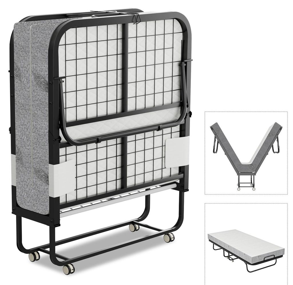 Vigevee Klappbett 90x200 cm mit 13 cm Matratze, Gästebett Produktbild 