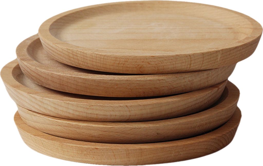 5 Stuck 14cm Holz Platte Holz Serviertablett Futternapf Snacks Platter Küchen