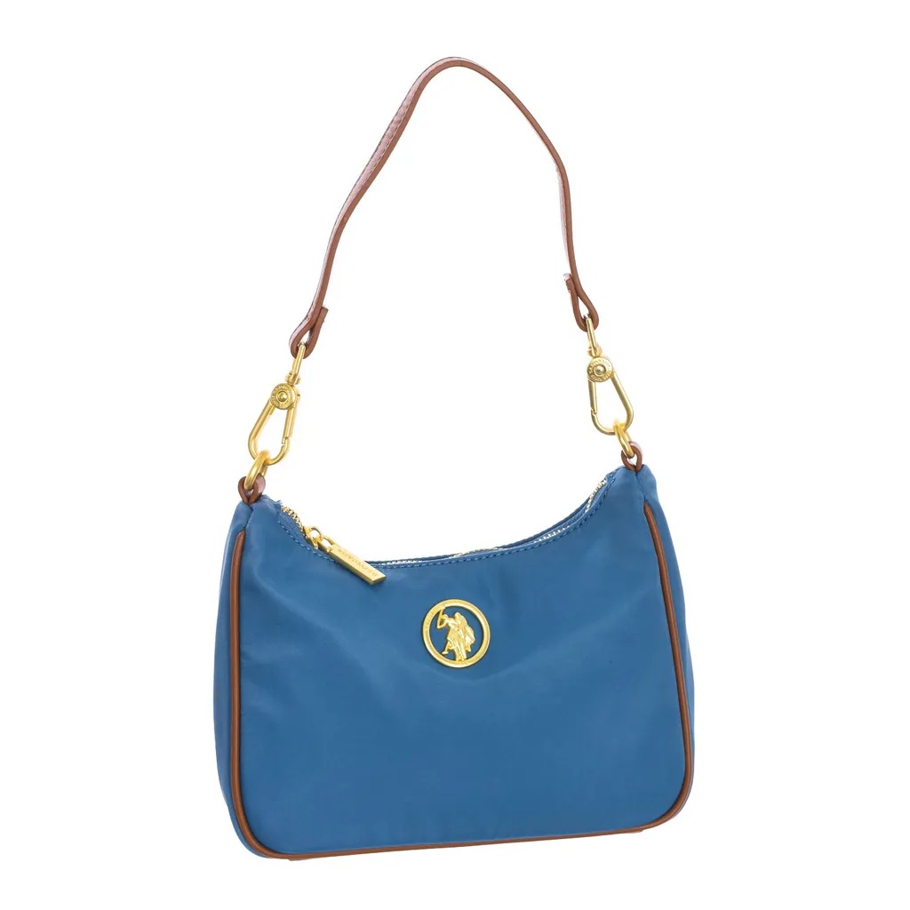 Recensione U.S. POLO ASSN. Houston Hobo Bag - Borsa Celeste e Tan - 5