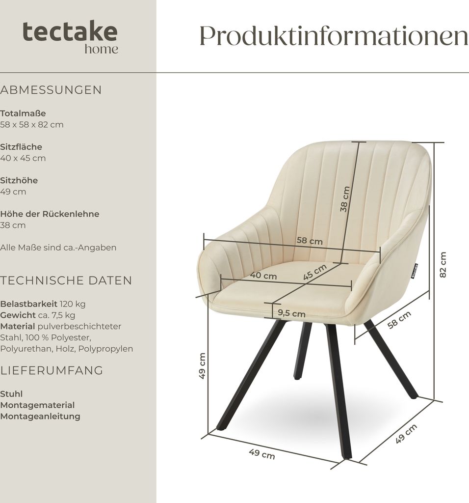 Otočné kreslo Snug čalúnené, zamatový vzhľad 58 x 58 x 82 Obrázok produktu 6