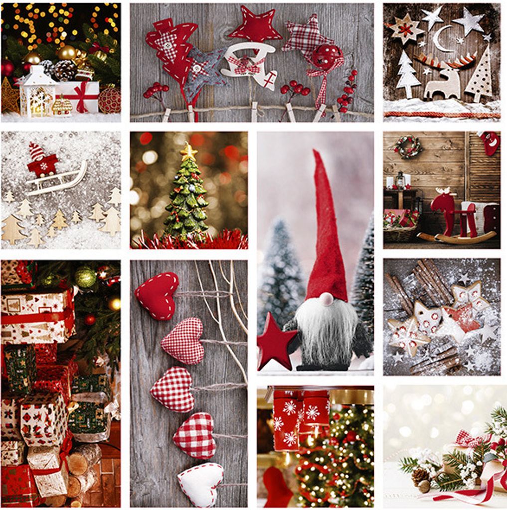 PVC Tischdecke Wichtel Wachstuch Weihnachten· Eckig · Länge & Breite wählbar· abwaschbare Tischdecke - rot weiss silber gold, Größe:130 x 22...