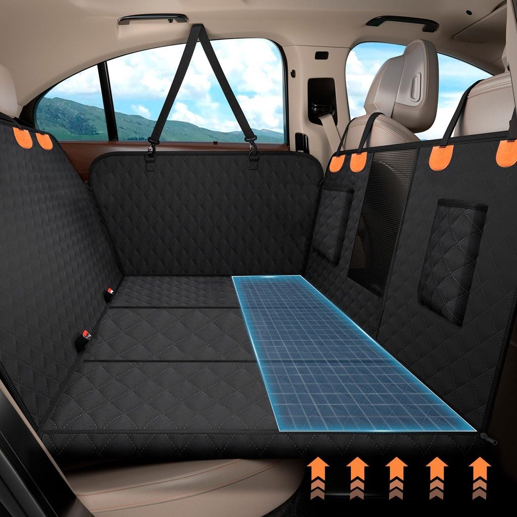 Hondenkleed voor Achterbank - Waterdicht - Zwart - 135 x 60 Productafbeelding 