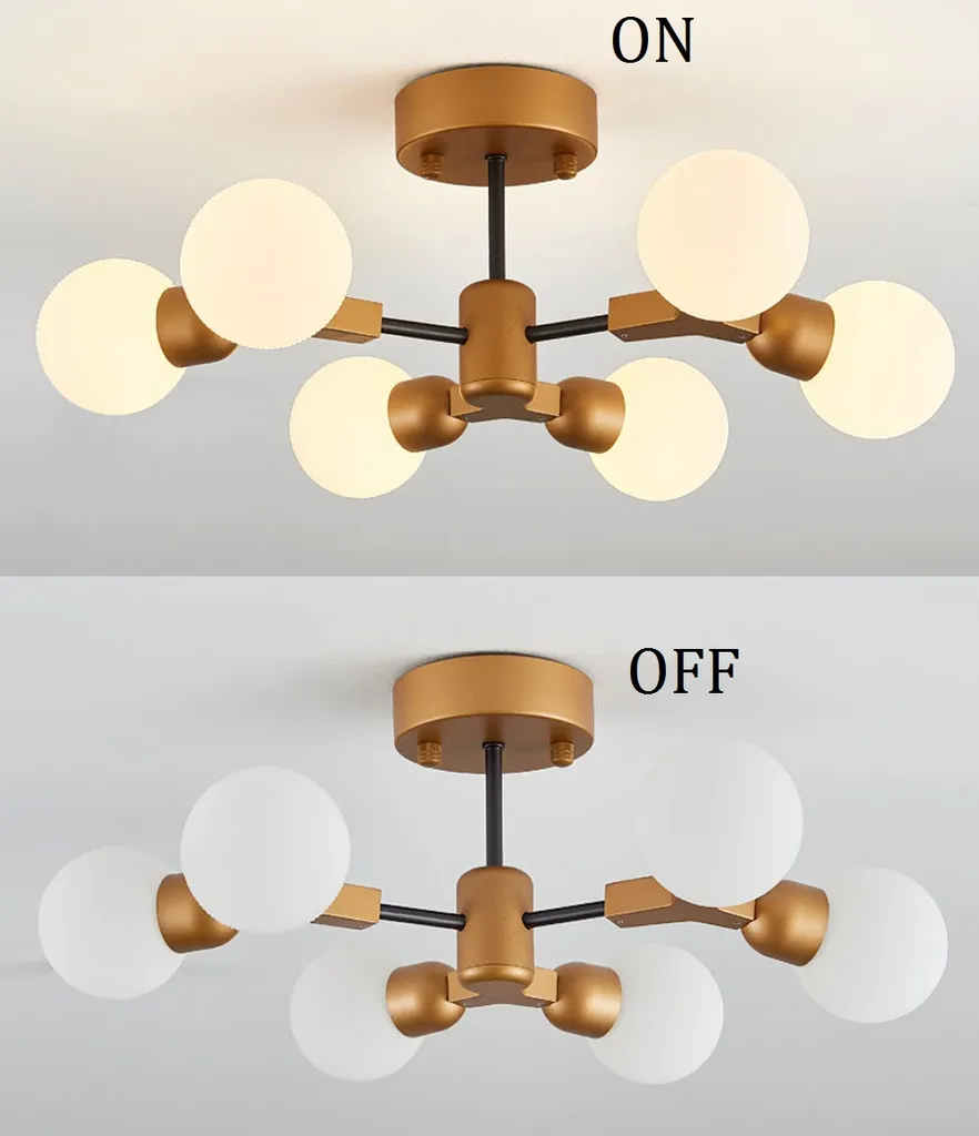 Grand Plafonnier Design Blanc avec Éclairage CCT Variable et Culot E14 - 6