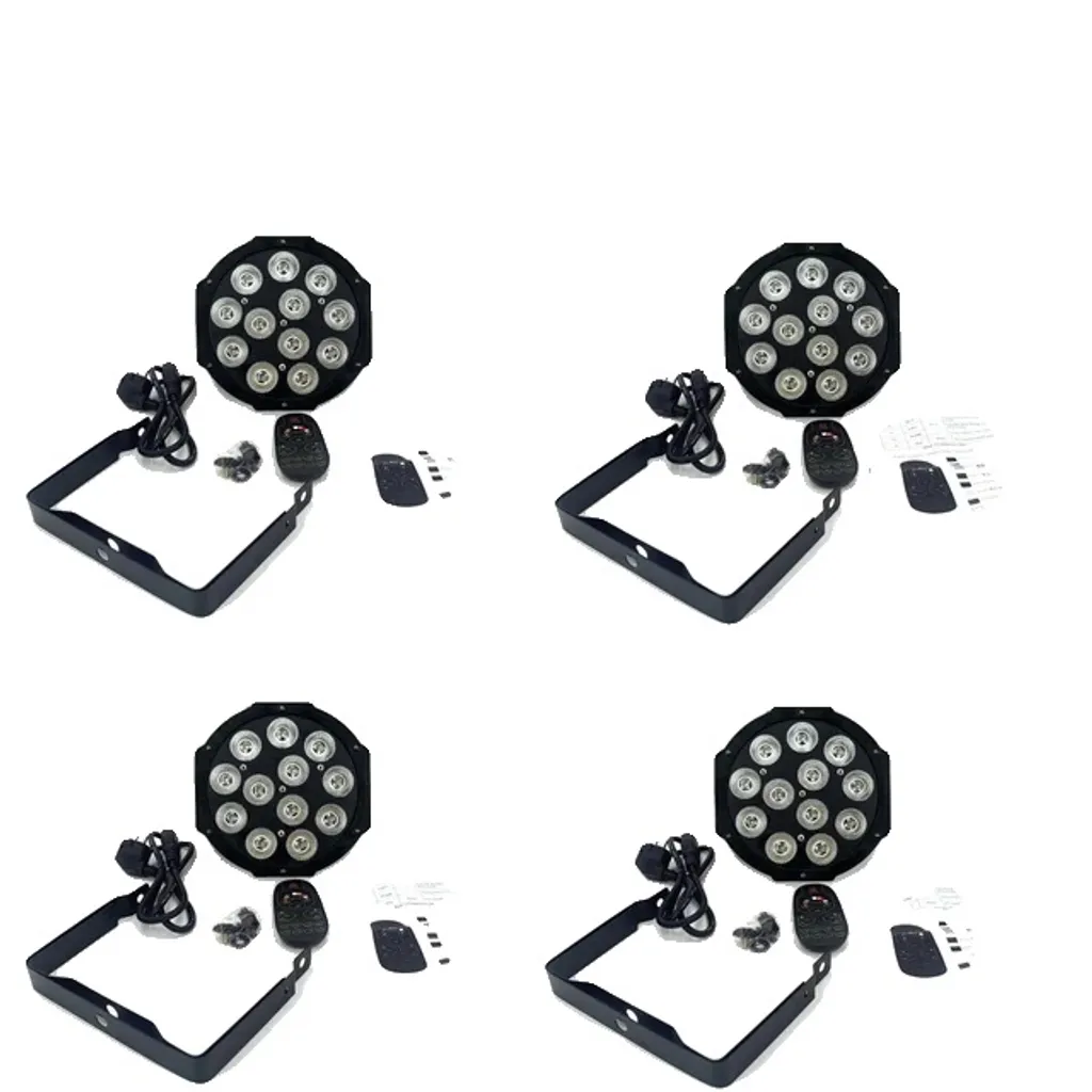 Projecteur LED Par pour DJ et soirées 4X 12x18W RGBW sans fil DMX