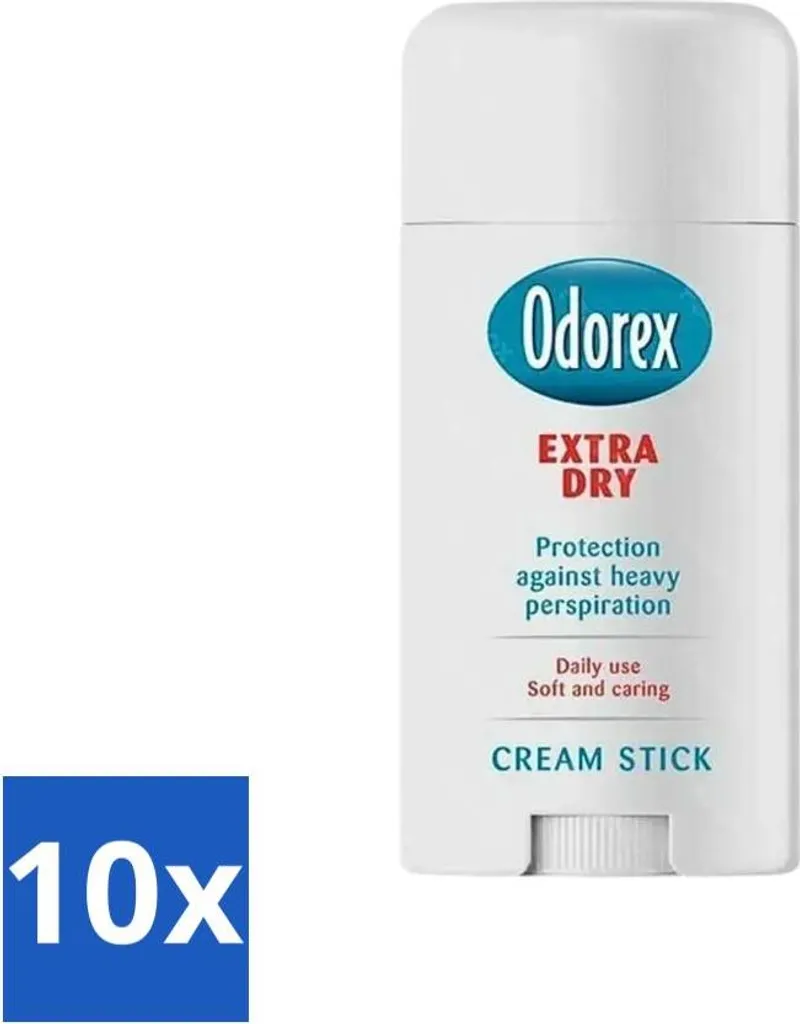 Odorex Extra Dry Stick 40 ml - Confezione risparmio - 10 pezzi
