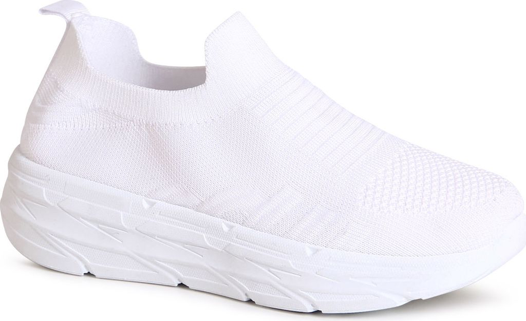 topschuhe24 2841 Damen Plateau Halbschuhe Light Slipper Sneaker, Farbe:Weiß, Größe:36 EU