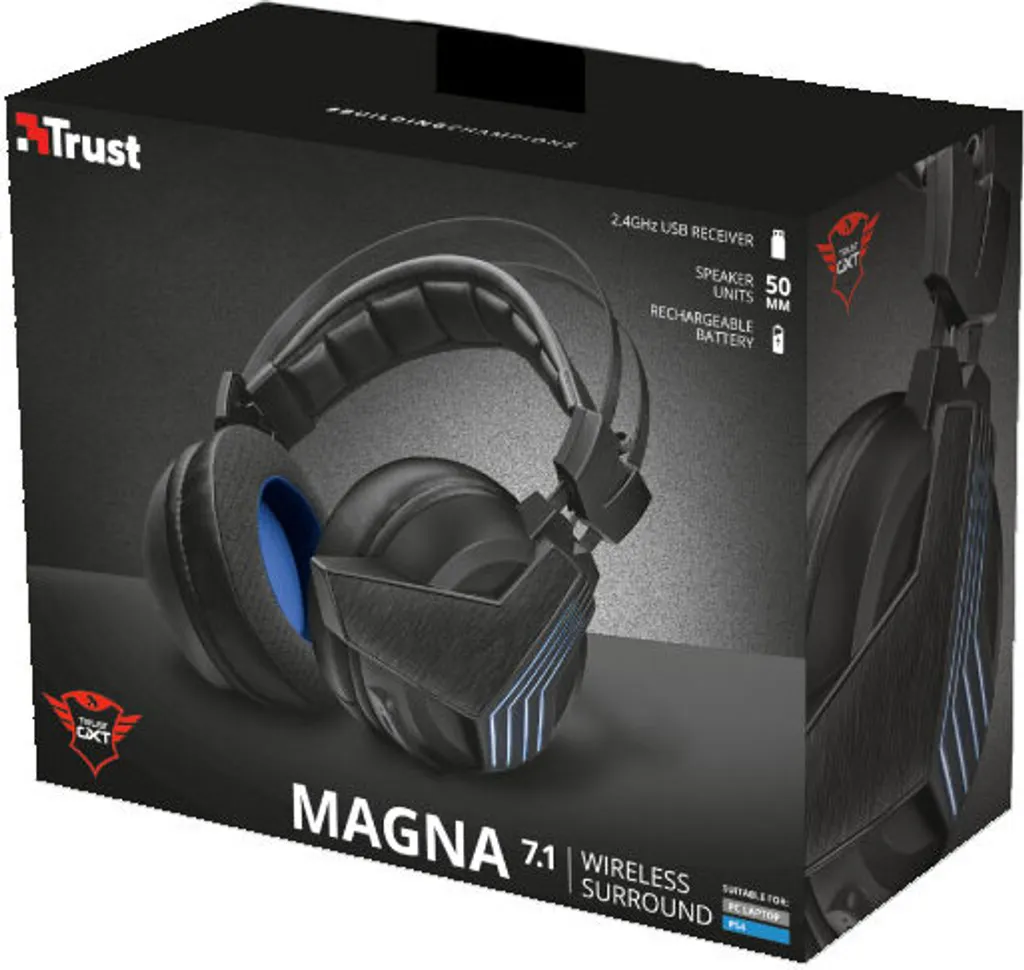 Trust Magna GXT 393 Casque de jeu sans fil 7.1 Surround Taille unique